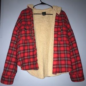 Wild Fable Plaid fleece button up women’s XLarge